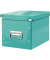 Aufbewahrungsbox Click & Store WOW Cube 6109-00-51, 10 Liter mit Deckel, für A5, außen 260x260x240mm, Karton blau