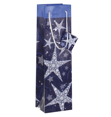 Geschenktasche GT 027 Shining Star, Weihnachten, Sterne, Shining Stars, 10cm x 35cm