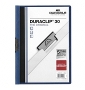 Klemmhefter DURACLIP 30 222707, A4 blau, für ca. 30 Blatt, Polyvinylchlorid (PVC)