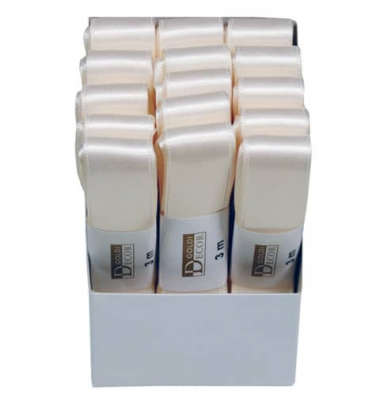 1172025021503 Doppelsatinband 25mmx3m creme