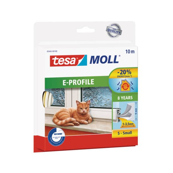 4042448102324 - tesa tesamoll® E-Profil Fenster-Dichtungsband weiß 90 mm x 100 m 1 Rolle