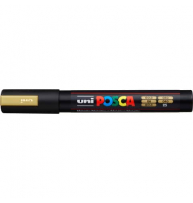 Acrylstift UNI POSCA, 182510, Stift, gold, 1,8-2,5mm Rundspitze