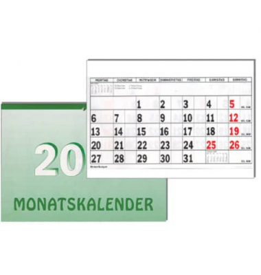 Monatsplaner 5001, 1 Monat / 1 Seite, 8,7x15,3cm (A4), 2025