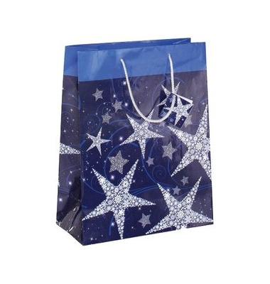 Geschenktasche GT 025 Shining Star, Weihnachten, Shining Star, mit Geschenkanhänger, Shining Stars, 26cm x 33cm