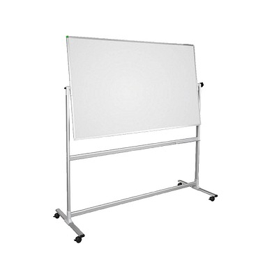 Whiteboard U-Act Line Mobil 200 x 100cm lackiert Aluminiumrahmen drehbar beidseitig