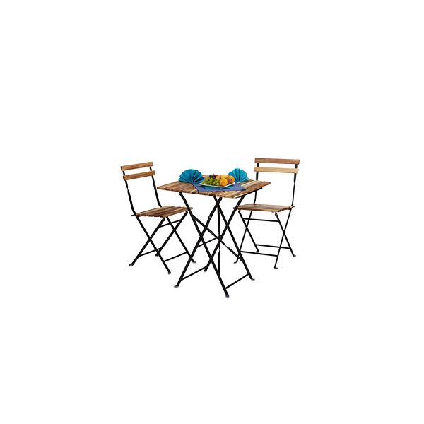 4052025206826 - relaxdays Sitzgruppe   schwarz Metall 3-teilig