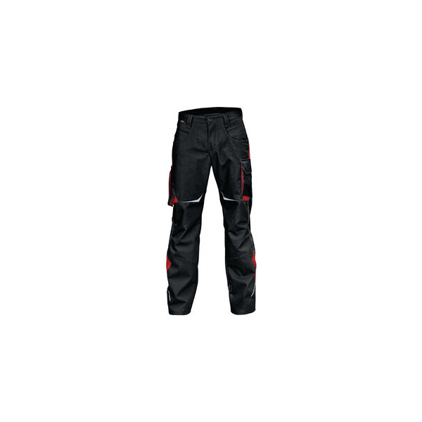 4053813220765 - Kübler Workwear - Kübler Pulsschlag Hose schwarz mittelrot Gr 40 - Schwarz