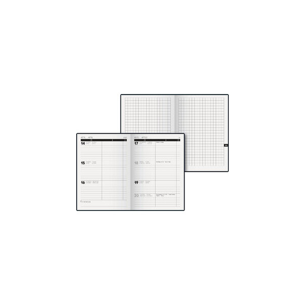 4003273647763 - Taschenkalender 1072856905 TimeCenter 728 schwarz 1 Woche   2 Seiten 10x14cm (A6) 2025 4003273647763 Brunnen