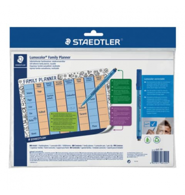 Familienplaner 641FP, Lumocolor, 1 Woche / 1 Seite, 8 Spalten, 30x20cm (A4 quer), Jahresunabhängig