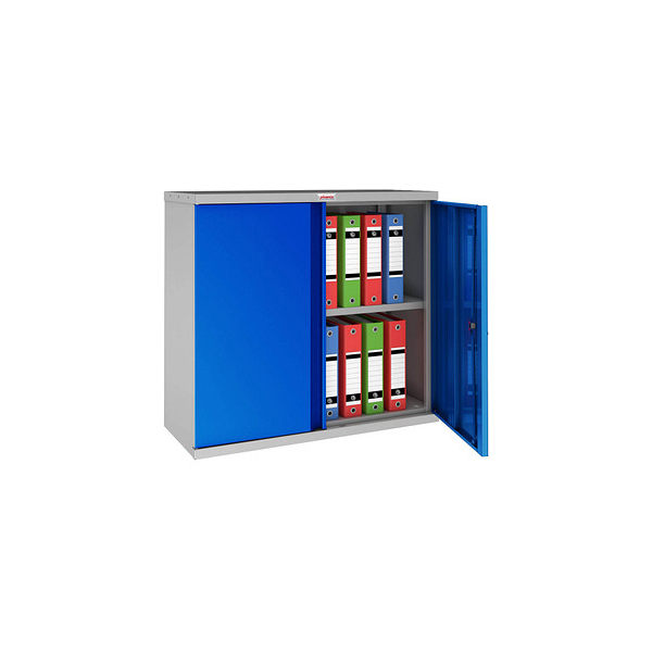 5032548007277 - SCL0891GBK Stahlschrank Klein grau blau m Schlüssel-Schloss (B x H x T) 915 x 830 x 370 mm mit Schlüsselschloss