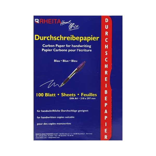 4006335873100 - Durchschreibepapier A4 100BL blau 4006335873100 100 Blatt