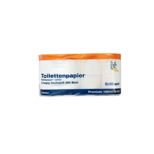 4260637920966 - Toilettenpapier Premium 186041010 3-lagig hochweiß 250 Blatt   Rolle 4260637920966 Brilliant