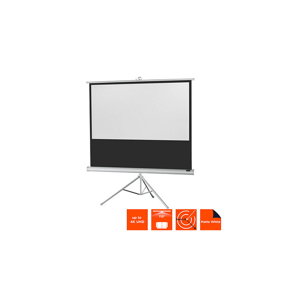 4260094731907 - Economy tripod screen - Projektionsbildschirm mit Stativ - 280 cm (110) (169) Leinwand Weiss