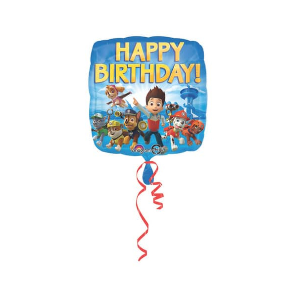 0026635301800 -  Folienballon Paw Patrol Geburtstag - 43 x 43 cm 0026635301800 HEAD 30