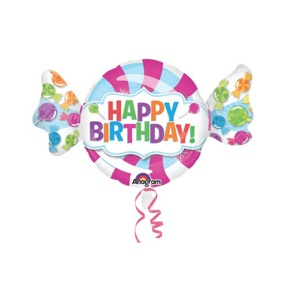 0026635316170 -  Folienballon Bonbon Happy Birthday - 101 x 60 cm 0026635316170 HEAD 3