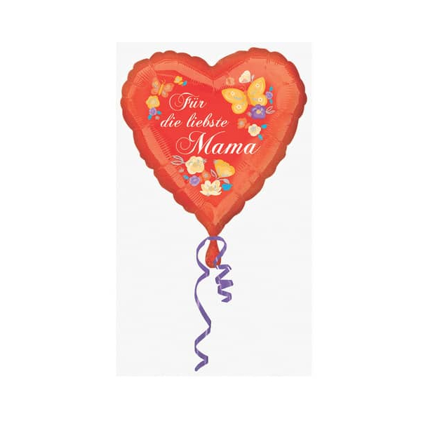 0026635337496 -  Folienballon Für die liebste Mama - Ø 45 cm 0026635337496 HEAD 337490