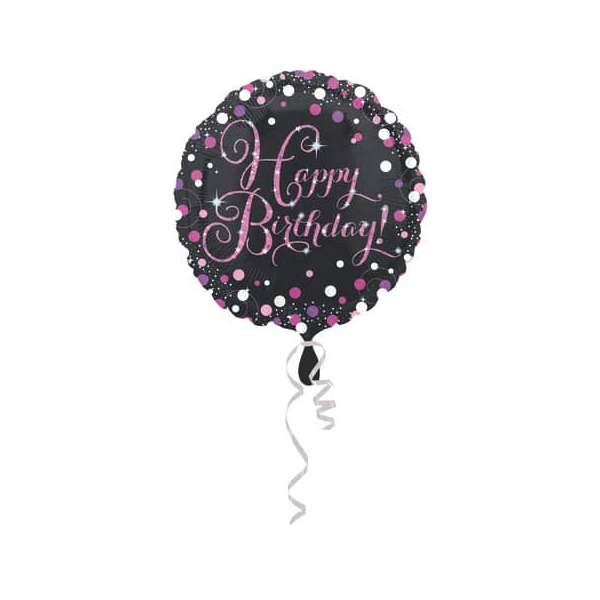 0026635337823 - Folienballon Happy Birthday - Ø 45 cm 0026635337823 AMSCAN 3378