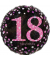 3378301 Sparkling 43cm Folienballon Happy Birthday 18 pink