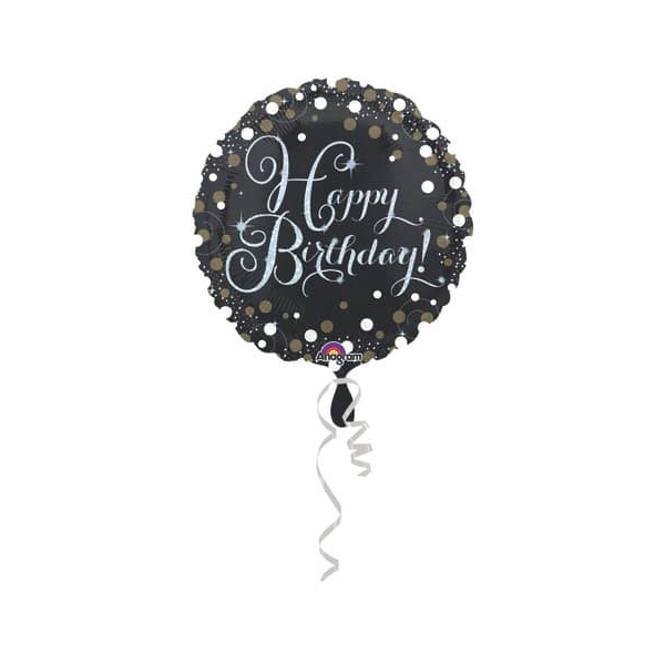 0026635340625 - Folienballon Sparkling Birthday -Ø 45 cm 0026635340625 AMSCAN 3