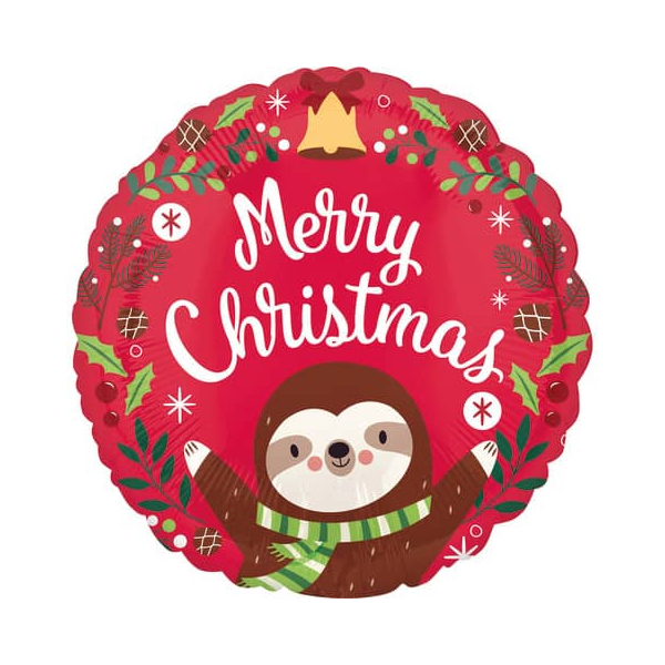 0026635420501 -  Folienballon Merry Christmas Sloth 0026635420501 HEAD 4205001