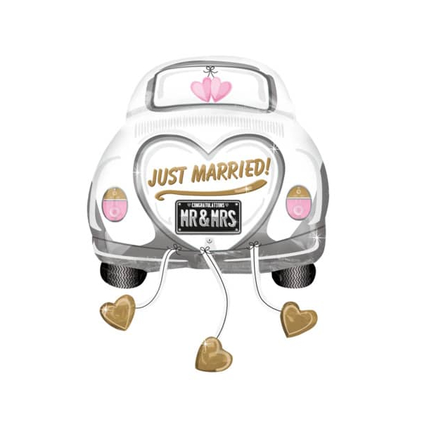 0026635435840 - Folienballon Hochzeit Auto Just married 0026635435840 AMSCAN 43