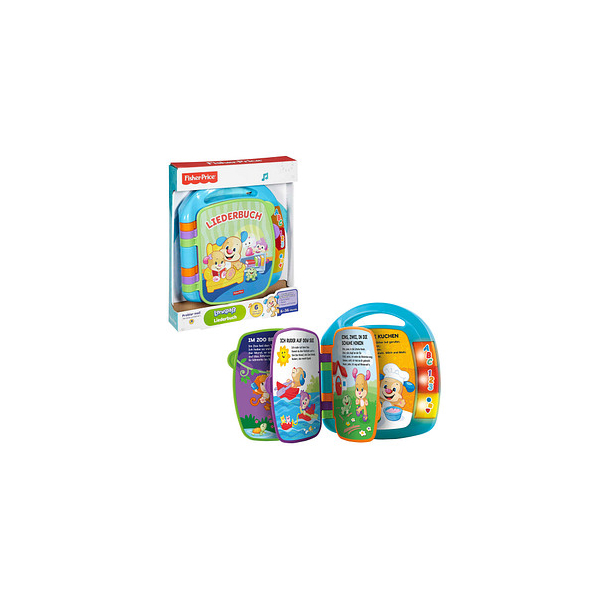 0887961041521 - Fisher-Price Lernspaß Liederbuch (blau) Baby-Spielzeug mit Musik Lernspielzeug mehrfarbig