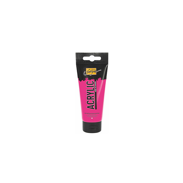 4000798122836 - Solo Goya Acrylic fluoreszierend pink 100 ml Tube Textilfarbe - Kreul