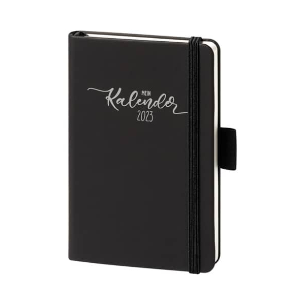 4000867731464 - Buchkalender 02-0260 V-Book schwarz 1 Woche   2 Seiten 9x14cm (A6) 2025 4000867731464 BSB