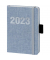 Buchkalender 02-0347, V-Book, hellblau, 1 Woche / 2 Seiten, 9x14cm (A6), 2025