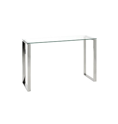 HAKU Möbel Konsolentisch Glas silber 120,0 x 40,0 x 78,0 cm