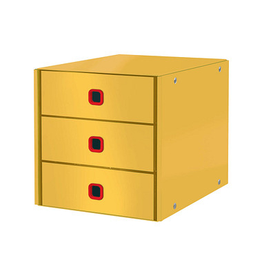 Leitz Schubladenbox Click & Thüringen mit gelb Bürobedarf Store 3 Cosy DIN A4 