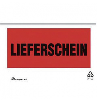 Lieferscheintaschen 2200 C6 "LIEFERSCHEIN" selbstklebend 