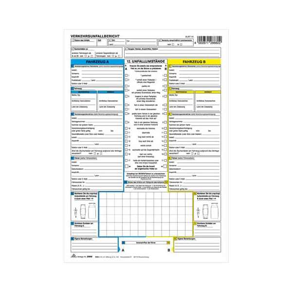 4002871286633 - Europäischer Verkehrsunfallbericht A4 selbstdurchschreibend VE=3 S