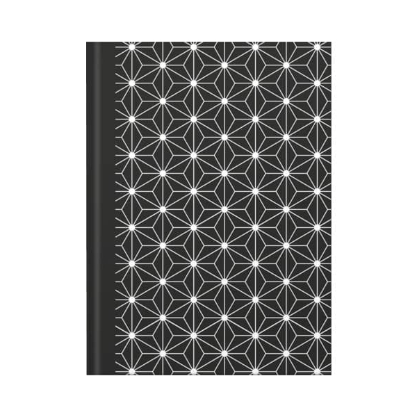 4002871467476 - Notizbuch black&white stars - A5 Pünktchenlineatur 96 Blatt 4002871467476 RNK