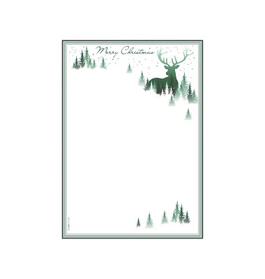 Motiv-Weihnachtsbriefpapier Christmas Forest DP284 A4 90g 