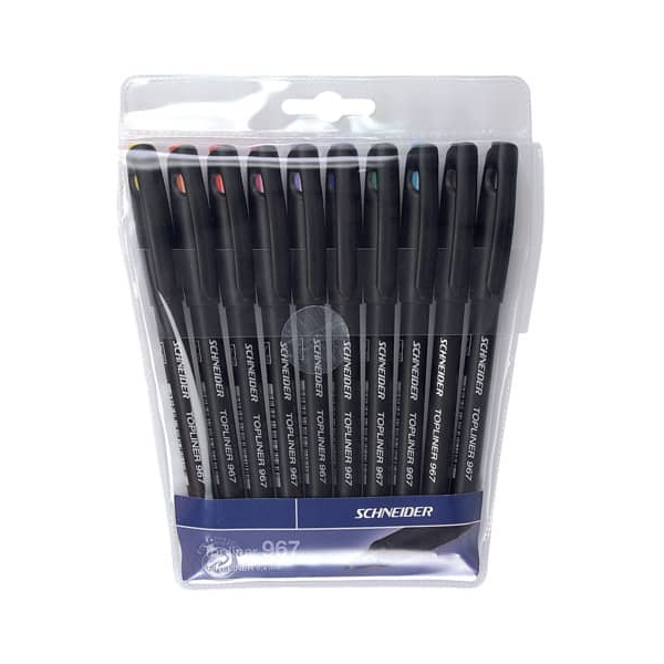 4004675040701 - Fineliner Topliner 967 10er Etui farbig sortiert 4004675040701 Schneider