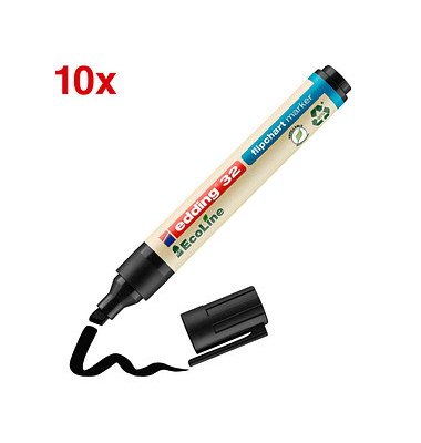 Flipchart-Marker 32 Ecoline, 4-32001, Pack, schwarz, 1-5mm Keilspitze