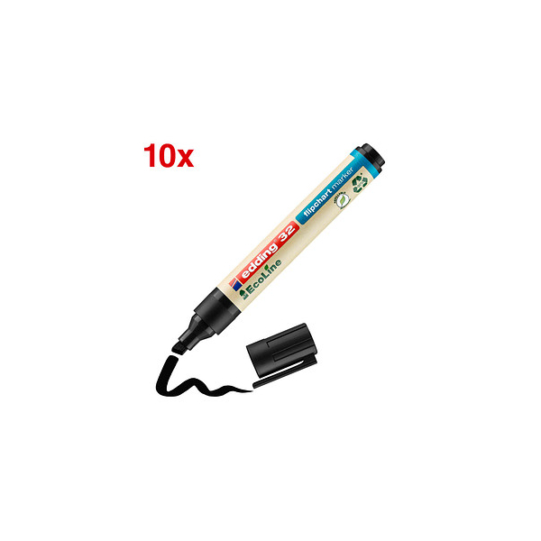 4004764946938 - Flipchart-Marker 32 Ecoline 4-32001 Pack schwarz 1-5mm Keilspitze 4004764946938 10 Stück