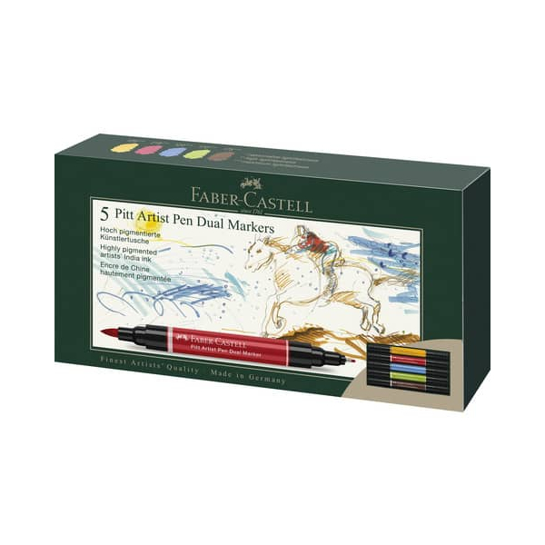 4005401620051 - PAP Dual Tuschefüller-Set farbsortiert 08 mm 4005401620051 FABER-CASTELL 162005 5 Stück