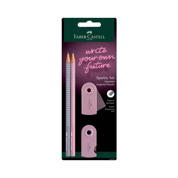 4005402184804 - Bleistift-Set SPARKLE - 4-tlg B rose shadows Blisterkarte 4005402184804 Faber-Castell