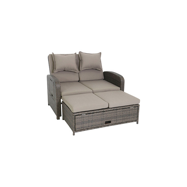 4005437121409 - Loungesofa Bahia Rondo grau Kunststoff Metall 9-teilig