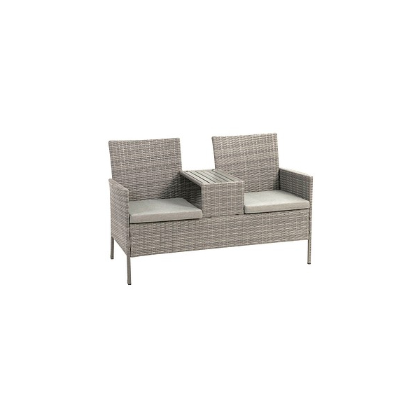 4005437272798 - Gartenbank Sitzbank Bank Felin 2 Sitzer Rattanlounge greemotion - B-Ware sehr gut