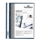 Schnellhefter DURAPLUS 257907, A4+, dunkelblau, Polyvinylchlorid (PVC), Vorderdeckel transparent