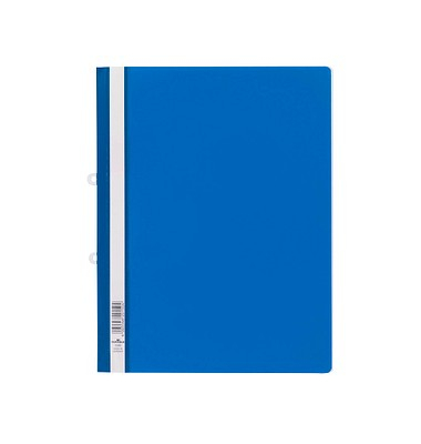 Schnellhefter 258006, A4+, blau, Polyvinylchlorid (PVC), Vorderdeckel transparent