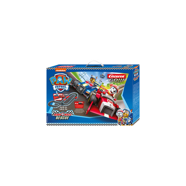 4007486635142 - CARRERA GO!!! - PAW Patrol - Ready Race & Rescue Autorennbahn mit Chase und Marshall Starterpaket mit Sprungschanze