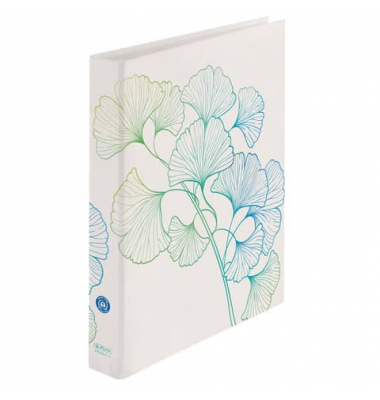 Ringbuch GreenLine Motiv Ginkgo 50033423, A4 30mm Ring-Ø Papier 4-farbig bedruckt