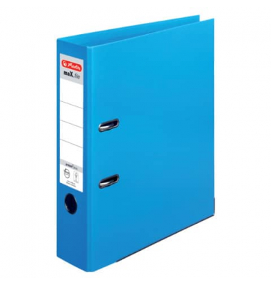 Ordner maX.file protect plus 10834422, A4 80mm breit PP vollfarbig hellblau