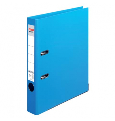 Ordner maX.file protect plus 10834828, A4 50mm schmal PP vollfarbig hellblau