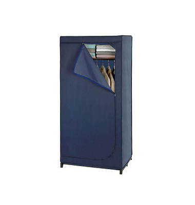 WENKO Business Kleiderschrank blau 1 Fachboden 75,0 x 50,0 x 160,0 cm