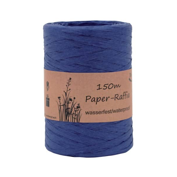 4008953570492 - Bast Raffia - 7 mm x 150 m ultramarinblau 4008953570492 150 Meter